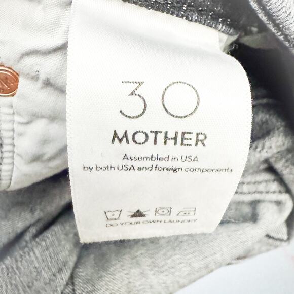 Mother High Waisted Looker Ankle Leave The Lights On Gray Denim Jean Size 30 - Picture 7 of 10